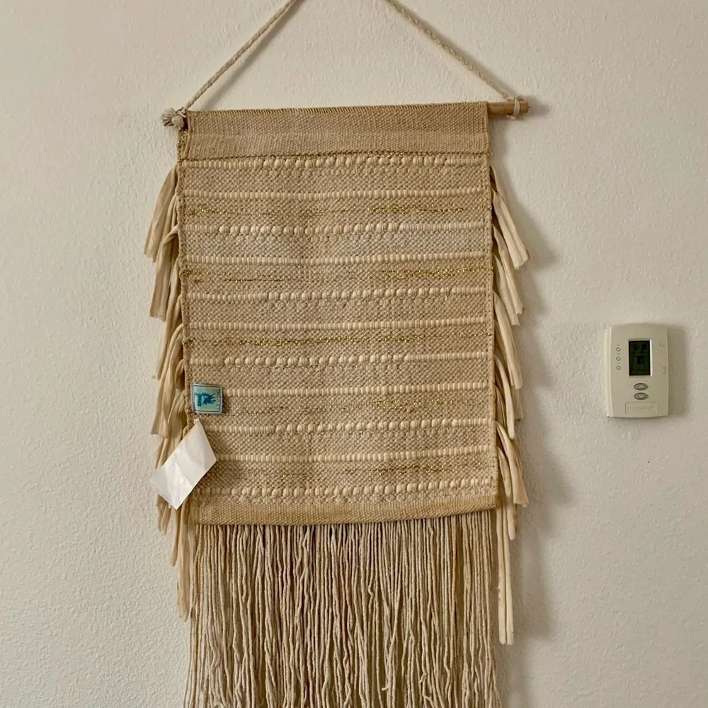 Karma living wall boho chic Macrame Bubble Fabric Art wall hanging 15/32”